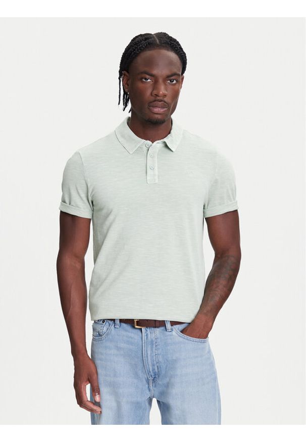 Mustang Polo Palco 1016505 Zielony Regular Fit. Typ kołnierza: polo. Kolor: zielony. Materiał: bawełna