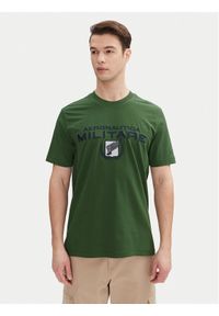 Aeronautica Militare T-Shirt 251TS2379J674 Zielony Regular Fit. Kolor: zielony. Materiał: bawełna