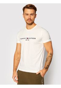 TOMMY HILFIGER - Tommy Hilfiger T-Shirt Core Logo Tee MW0MW11465 Biały Regular Fit. Kolor: biały. Materiał: bawełna
