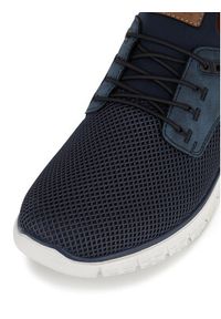 Rieker Półbuty B6652-14 Granatowy. Kolor: niebieski. Materiał: materiał #5