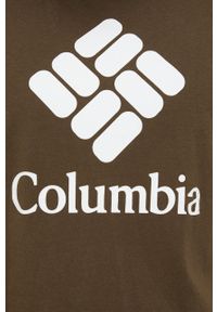 columbia - Columbia t-shirt męski kolor zielony 1680053-014. Okazja: na co dzień. Kolor: zielony. Materiał: bawełna. Wzór: nadruk. Styl: casual #4