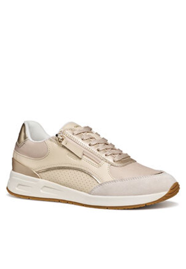 Geox Sneakersy D Bulmya D65NQB 054AC C1S2L Beżowy. Kolor: beżowy. Materiał: skóra