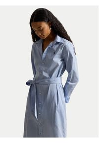 Polo Ralph Lauren Sukienka koszulowa 211A96362001 Błękitny Regular Fit. Typ kołnierza: polo. Kolor: niebieski. Materiał: bawełna. Typ sukienki: koszulowe #4