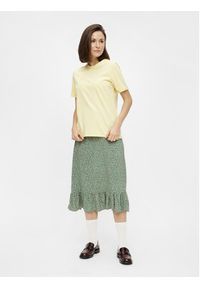 Pieces T-Shirt Ria 17086970 Żółty Regular Fit. Kolor: żółty. Materiał: bawełna