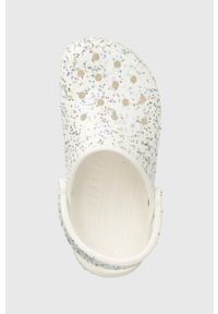 Crocs klapki dziecięce CLASSIC STARRY GLITTER kolor srebrny. Nosek buta: okrągły. Kolor: srebrny #2