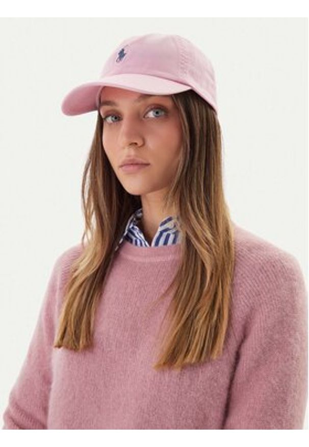 Polo Ralph Lauren Czapka z daszkiem 211912843016 Różowy. Kolor: różowy. Materiał: bawełna, materiał