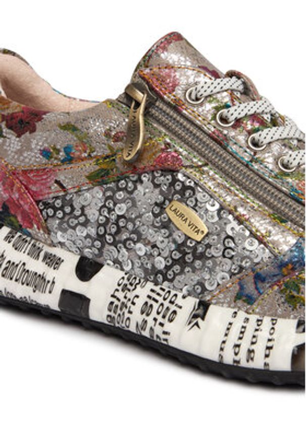 Laura Vita Sneakersy Burton 11 Kolorowy. Materiał: skóra. Wzór: kolorowy