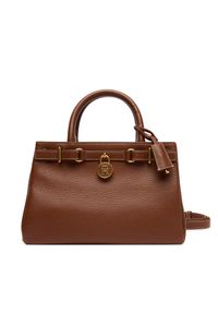 TOMMY HILFIGER - Tommy Hilfiger Torebka American Icon Mini Tote Leather AW0AW17926 Brązowy. Kolor: brązowy. Materiał: skórzane