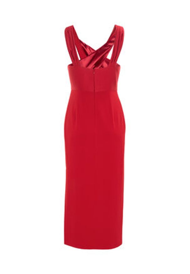 Swing Sukienka koktajlowa 5AI17900 Czerwony Slim Fit. Kolor: czerwony. Materiał: syntetyk. Styl: wizytowy