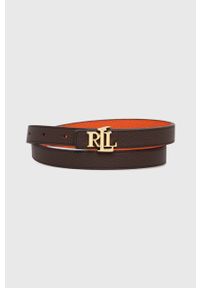 Lauren Ralph Lauren pasek skórzany dwustronny. Materiał: skóra