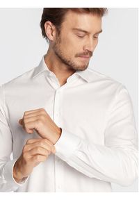 Calvin Klein Koszula K10K108427 Biały Slim Fit. Kolor: biały. Materiał: bawełna #4