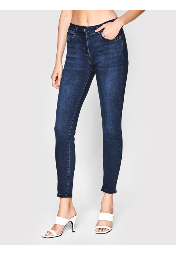 Patrizia Pepe Jeansy CP0509/D1HIB-C920 Granatowy Slim Fit. Kolor: niebieski