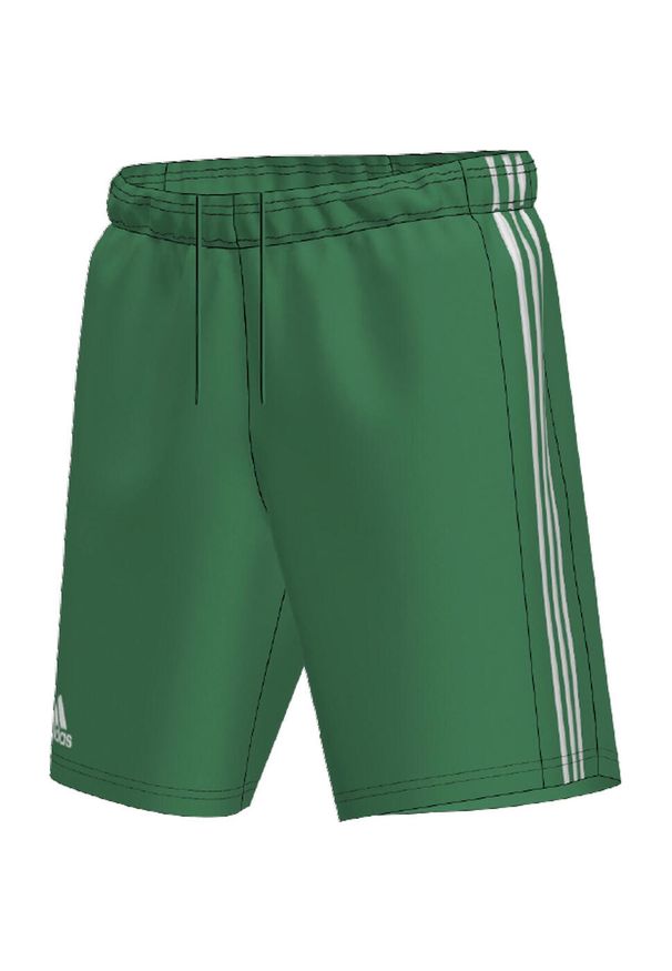 Adidas - Spodenki piłkarskie dla dzieci adidas Squadra 21 Short. Kolor: biały, wielokolorowy, zielony. Materiał: poliester. Długość: krótkie. Styl: sportowy