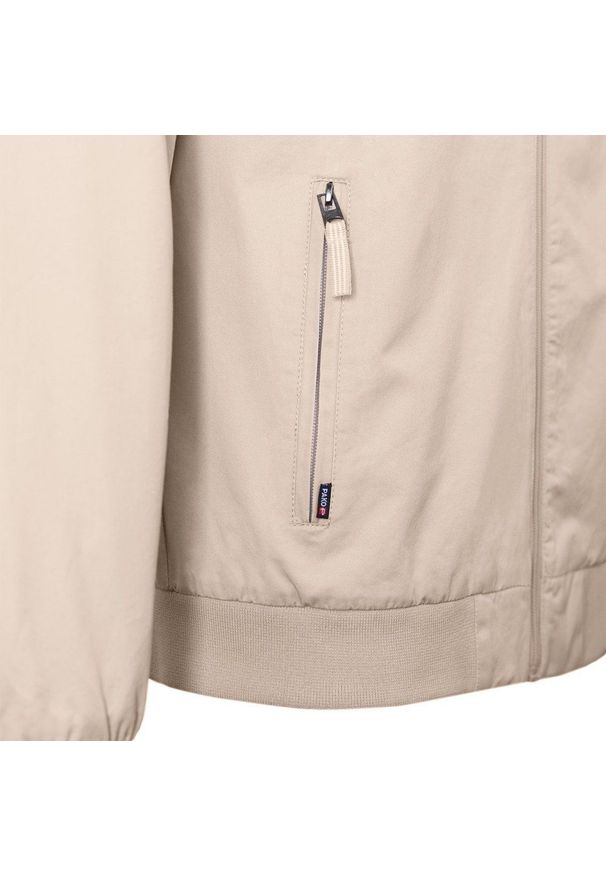 Lekka Bawełniana Wiatrówka, Przejściowa Kurtka Męska - Pako Jeans - Beżowa. Kolor: beżowy, brązowy, wielokolorowy. Materiał: bawełna. Sezon: jesień, wiosna