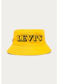 Levi's® - Levi's - Kapelusz dwustronny x Peanuts. Kolor: żółty. Materiał: bawełna, materiał. Wzór: nadruk #3