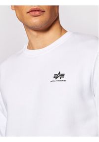 Alpha Industries Bluza Basic 188307 Biały Regular Fit. Kolor: biały. Materiał: bawełna #4