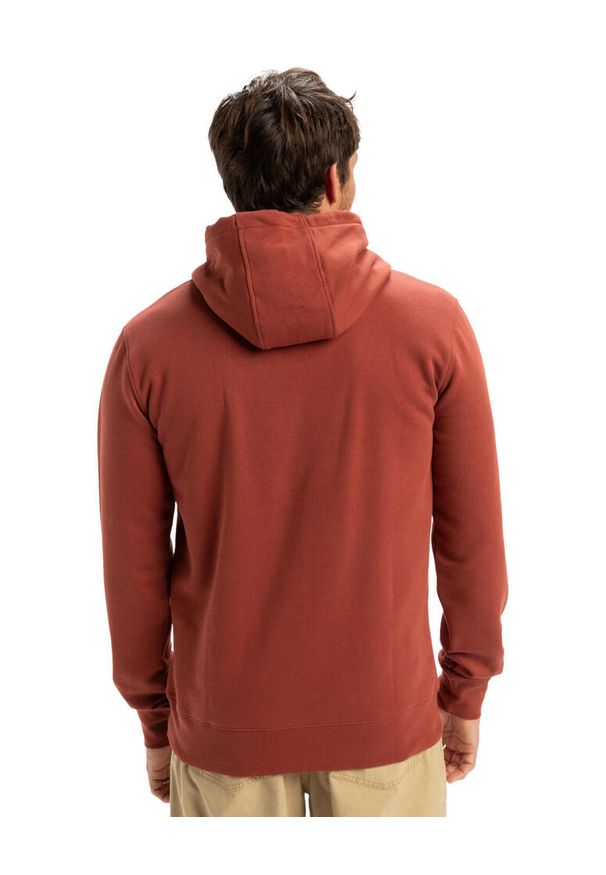 Quiksilver - Bluza z kapturem dla Mężczyzn COMP LOGO Brązowy. Typ kołnierza: kaptur. Kolor: brązowy, wielokolorowy, beżowy. Materiał: materiał, poliester, bawełna