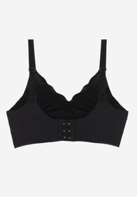 Born2be - Czarny Usztywniany Biustonosz Bezszwowy Bez Fiszbin Pretiona. Kolor: czarny. Materiał: materiał #2