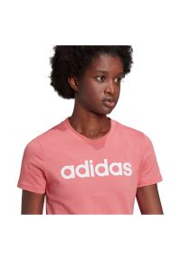 Adidas - Koszulka damska adidas Essentials Slim Logo GV4041. Materiał: dzianina, bawełna, dresówka. Długość rękawa: krótki rękaw. Długość: krótkie. Wzór: gładki #3