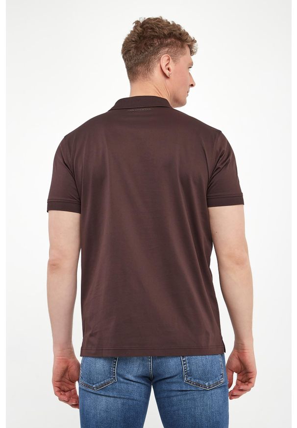 Karl Lagerfeld - Polo męskie z merceryzowanej bawełny KARL LAGERFELD. Typ kołnierza: polo. Materiał: bawełna