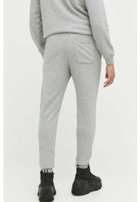 Converse spodnie dresowe kolor szary z nadrukiem. Kolor: szary. Materiał: dresówka. Wzór: nadruk #4