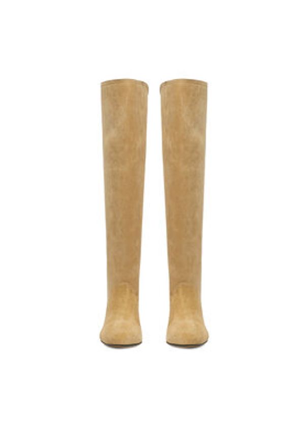 Badura Kozaki EO-CELIA-60504-25 Beżowy. Kolor: beżowy. Materiał: skóra, zamsz