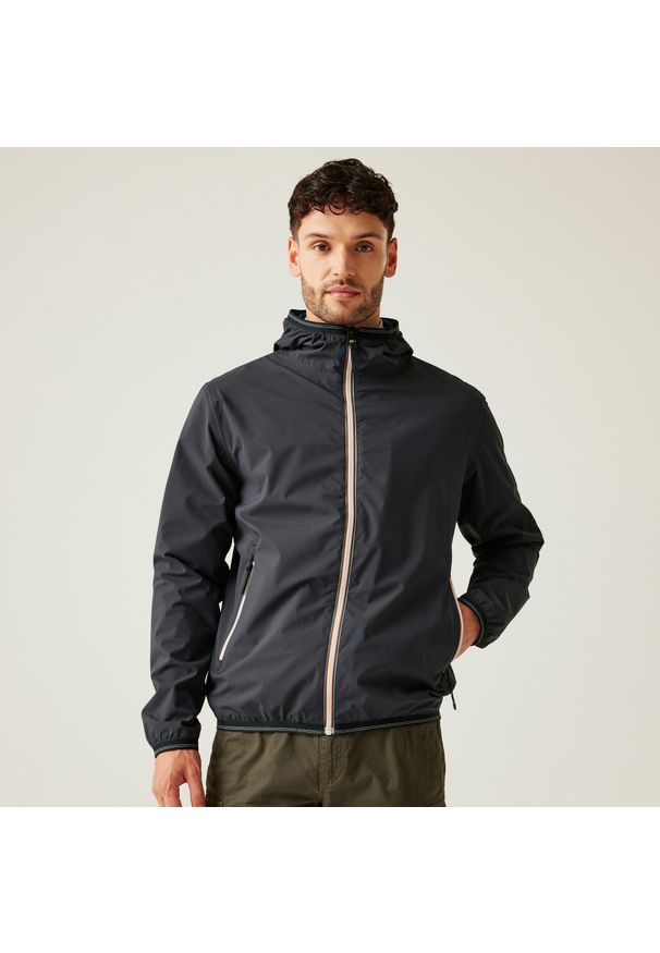 Regatta - Męska wodoodporna powłoka Rehan. Kolor: szary. Materiał: poliester, tkanina. Sport: turystyka piesza