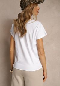 Renee - Biały Bawełniany T-shirt Wiązany u Dołu Sunalina. Okazja: na co dzień. Kolor: biały. Materiał: bawełna. Styl: casual #4