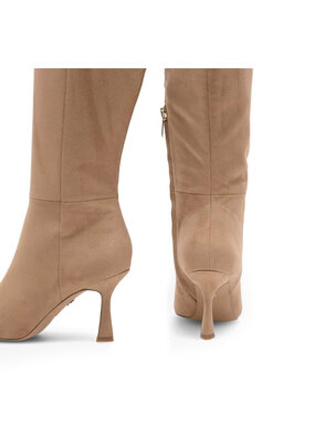 Nine West Kozaki MAIDA ZL23003-2CC Beżowy. Kolor: beżowy. Materiał: materiał