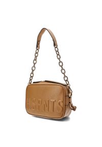 Brązowa Torebka Damska Hispanitas Modna Listonoszka. Kolor: brązowy. Wzór: kolorowy. Sezon: jesień. Materiał: skórzane. Styl: klasyczny #3