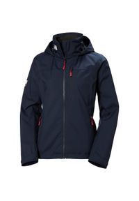 Kurtka uniwersalna damska Helly Hansen Crew. Typ kołnierza: kaptur. Kolor: niebieski. Materiał: syntetyk