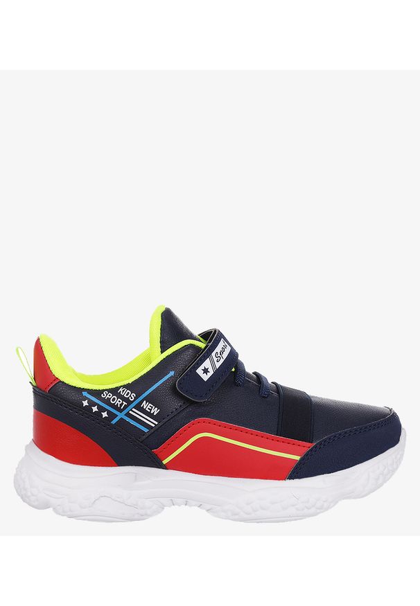 Casu - Granatowe buty sportowe na rzep casu 5xc8061-s. Zapięcie: rzepy. Kolor: niebieski