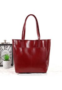 Skórzana torebka DAN-A T379 bordowy. Kolor: czerwony. Materiał: skórzane #1