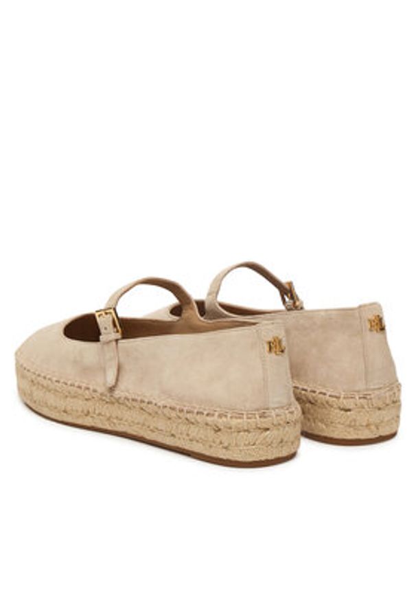 Lauren Ralph Lauren - LAUREN RALPH LAUREN Espadryle 802P06401001 Beżowy. Kolor: beżowy. Materiał: skóra, zamsz