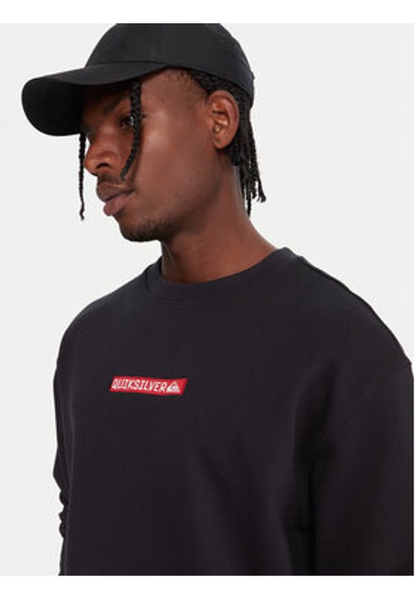 Quiksilver Bluza Dna EQYFT05120 Czarny Oversize. Kolor: czarny. Materiał: bawełna