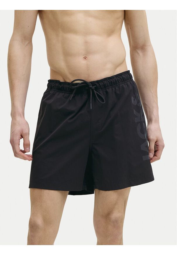 Jack & Jones Szorty kąpielowe Maui Wave 12291391 Czarny Regular Fit. Kolor: czarny. Materiał: syntetyk