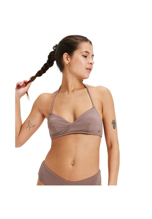 Roxy - Stanik bikini typu bralette dla Kobiety LASCA Brązowy. Kolor: brązowy. Materiał: nylon, elastan, materiał