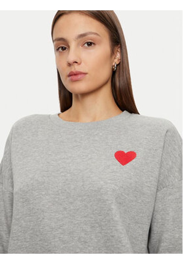 Vero Moda Bluza Maly 10329164 Szary Oversize. Kolor: szary. Materiał: bawełna, syntetyk