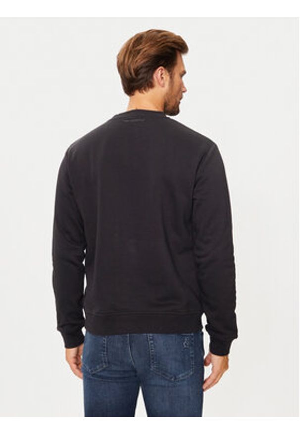 Karl Lagerfeld - KARL LAGERFELD Bluza 705060 544942 Czarny Regular Fit. Typ kołnierza: dekolt w karo. Kolor: czarny. Materiał: bawełna