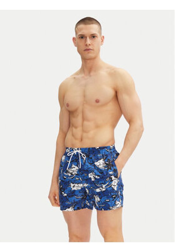 BOSS Szorty kąpielowe Willow 50539931 Niebieski Regular Fit. Kolor: niebieski. Materiał: syntetyk