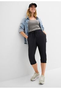 bonprix - Szybko schnące spodnie rybaczki funkcjonalne. Kolor: czarny #2