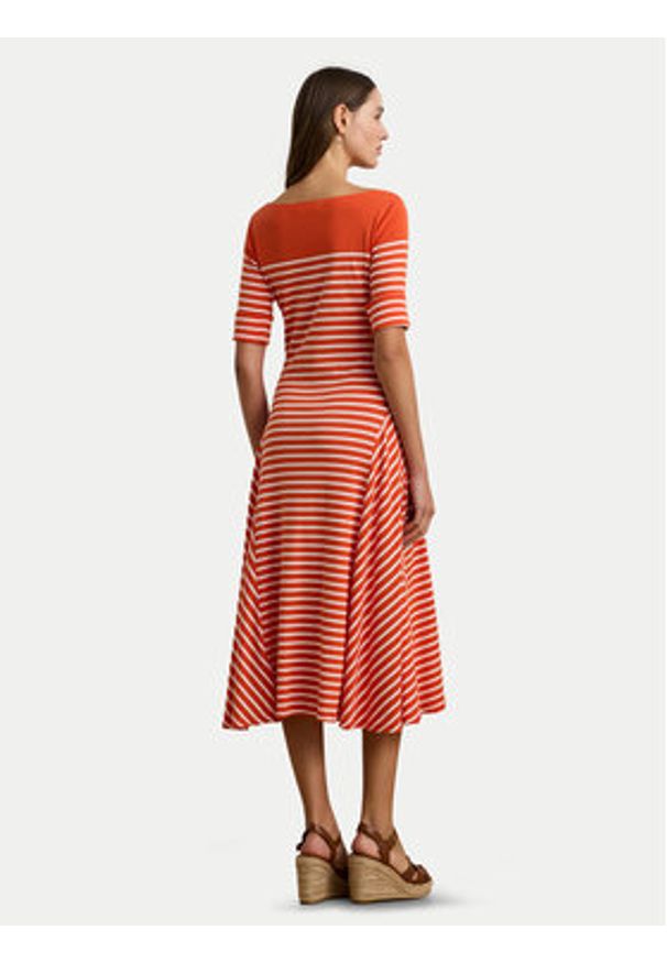 Lauren Ralph Lauren - LAUREN RALPH LAUREN Sukienka codzienna 250957728001 Pomarańczowy Regular Fit. Okazja: na co dzień. Kolor: pomarańczowy. Materiał: bawełna. Typ sukienki: proste. Styl: casual