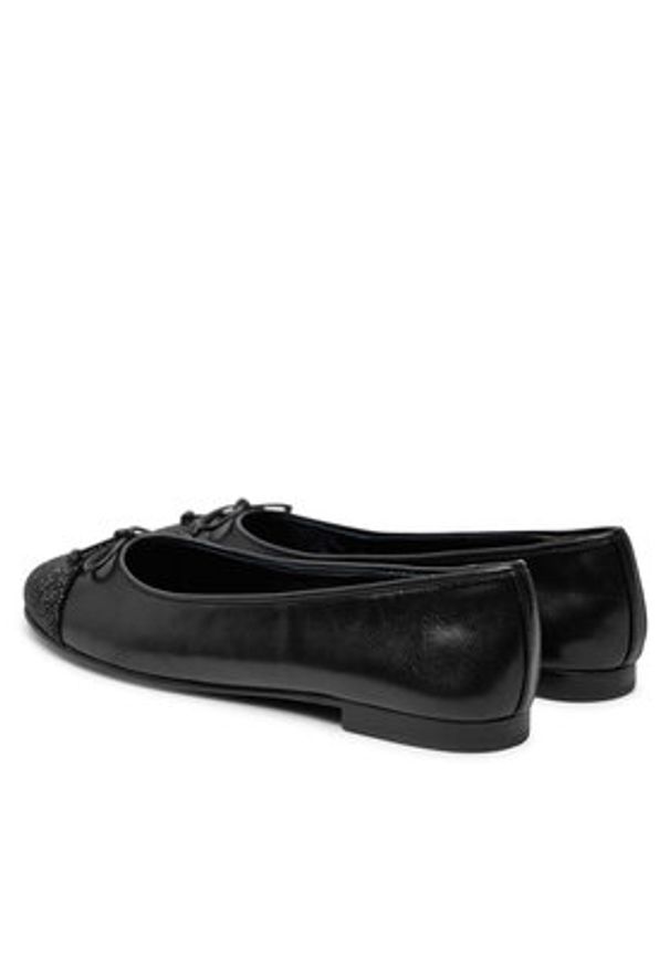 Tory Burch Baleriny Cap-Toe Pave Ballet 166214 Czarny. Kolor: czarny. Materiał: skóra