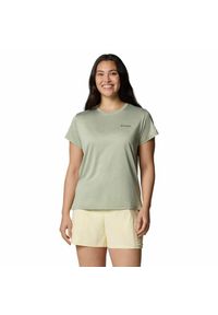 columbia - Koszulka techniczna damska Columbia BlueVista Hill Short Sleeve Crew. Kolor: zielony. Sport: turystyka piesza