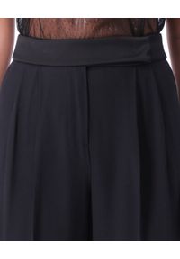 Ermanno Firenze - ERMANNO FIRENZE - Czarne spodnie z zakładkami. Kolekcja: dla wysokich. Kolor: czarny. Materiał: wiskoza, materiał. Wzór: gładki. Styl: klasyczny, elegancki #4