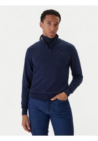 Kappa Golf 68118HW 194 Granatowy Regular Fit. Typ kołnierza: golf. Kolor: niebieski. Materiał: bawełna