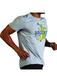Brooks Running - Distance Graphic Short Sleeve. Materiał: lyocell, materiał. Sport: fitness, bieganie