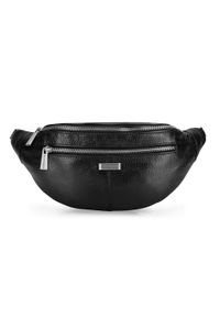 Wittchen - Torebka nerka z groszkowanej skóry. Kolor: czarny. Materiał: skóra #1