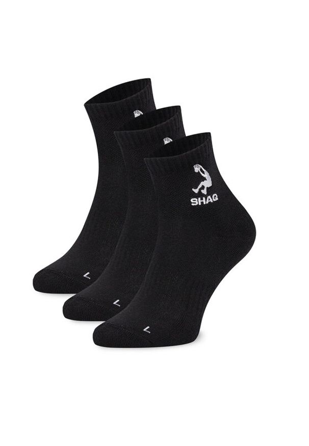 Shaq Zestaw 3 par niskich skarpet unisex AS_SHQ_H_001Z_SS25 (3-PACK) Czarny. Kolor: czarny. Materiał: materiał, bawełna