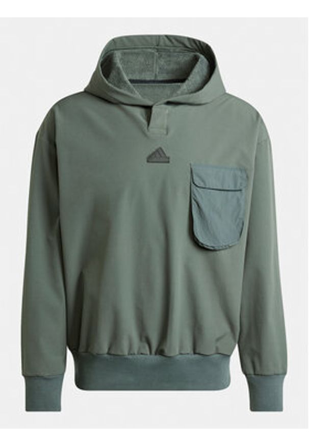 Adidas - adidas Bluza City Escape IR5182 Zielony Loose Fit. Kolor: zielony. Materiał: syntetyk